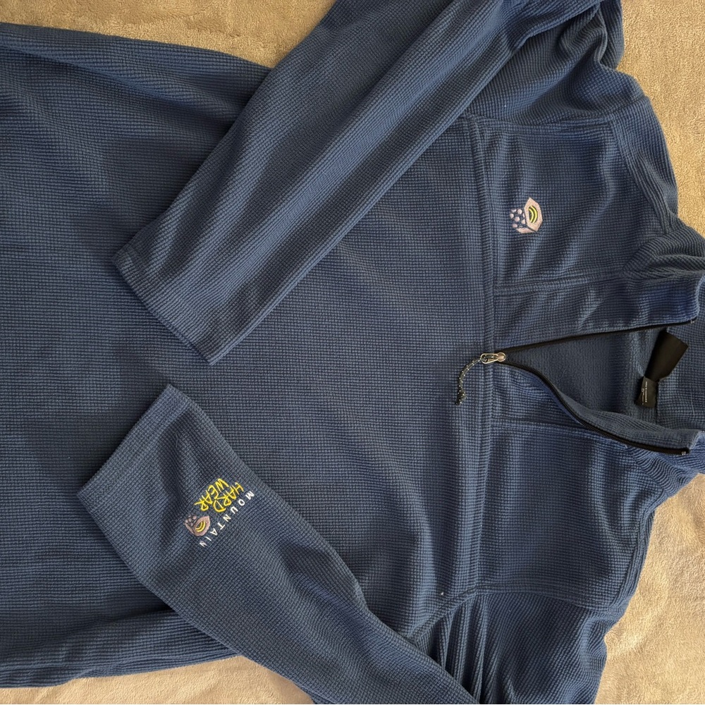 Mountain Hardwear Men's Blue Zip-Up Sweater